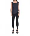 Simply Mila Uneven Hem Tank In Black In Black