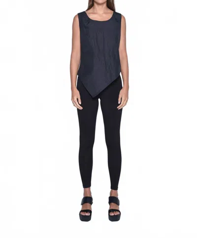Simply Mila Uneven Hem Tank In Black