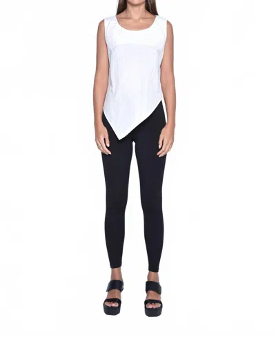SIMPLY MILA UNEVEN HEM TANK IN WHITE
