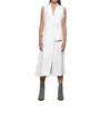 Simply Mila Uneven Vest In White In White