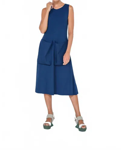 Simply Mila Women's Big Pocket Dress In Midnight In Blue