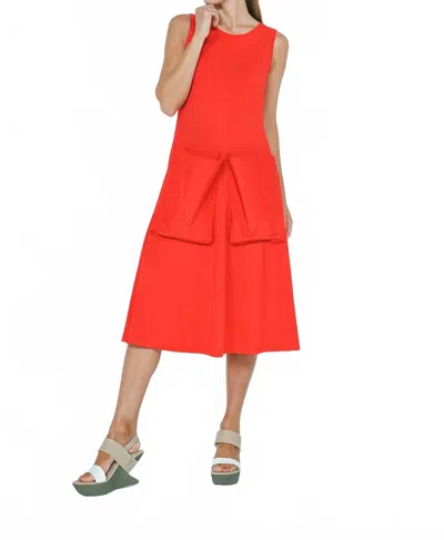 Simply Mila Women's Big Pocket Dress In Red
