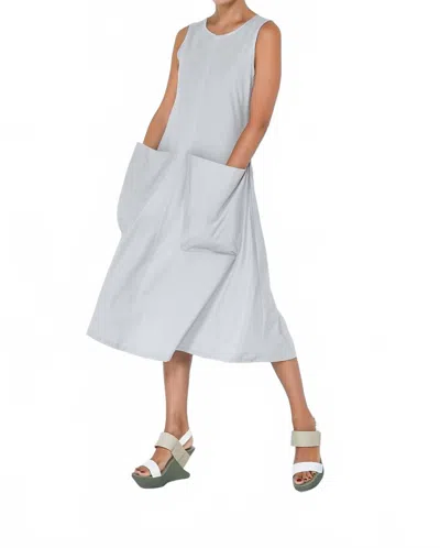 Simply Mila Women's Big Pocket Dress In Silver In Metallic