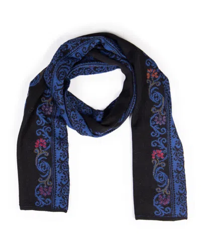 Simply Natural Anastasia Alpaca Scarf In Blue