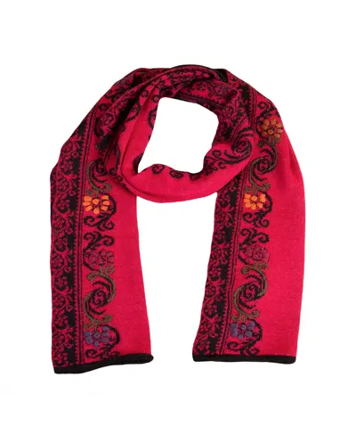 Simply Natural Anastasia Alpaca Scarf In Wine