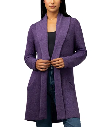 Simply Natural Jena Alpaca Sweater In Violet Melange