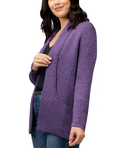Simply Natural Linda 2 Alpaca Sweater In Violet Melange