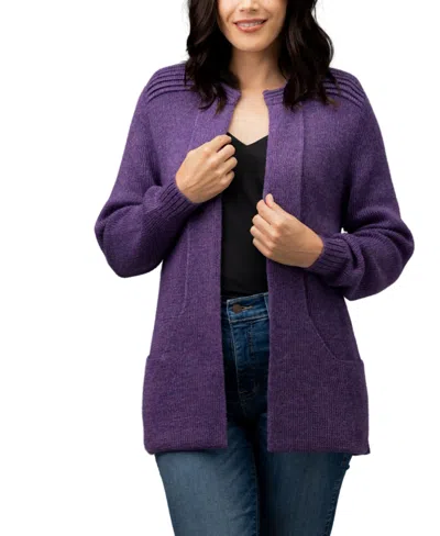 Simply Natural Linda Ebel Alpaca Sweater In Violet