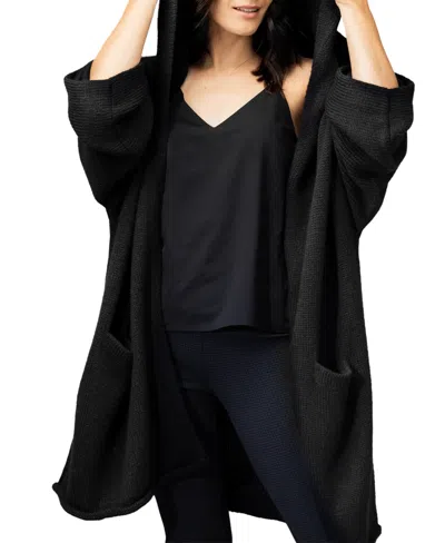Simply Natural Regina Alpaca Long Sweater In Black