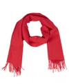 Simply Natural Solid Alpaca Scarf In Red