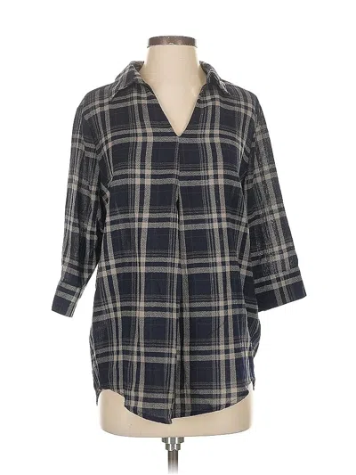 Pre-owned Simply Noelle 3/4 Sleeve Blouse In Gray