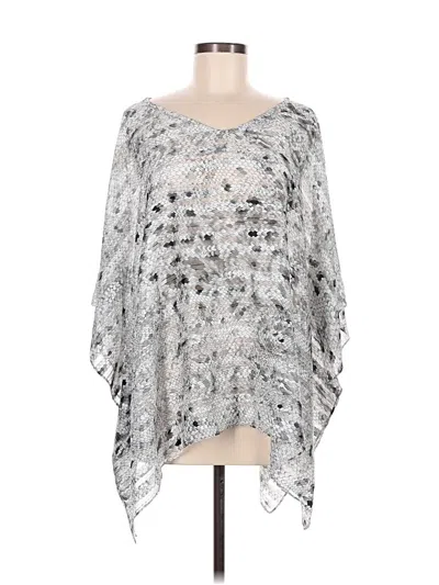 Pre-owned Simply Noelle 3/4 Sleeve Blouse In Silver