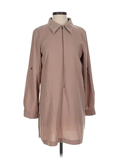 Pre-owned Simply Noelle 3/4 Sleeve Blouse In Tan
