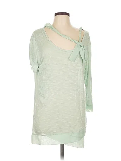 Pre-owned Simply Noelle 3/4 Sleeve T-shirt In Green