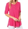 Simply Noelle Babe Snap Placket Top In Punch In Pink