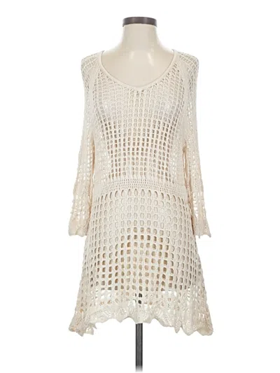 Pre-owned Simply Noelle Poncho In Ivory