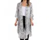 Simply Noelle Python Kimono In Black/white/grey In Gray