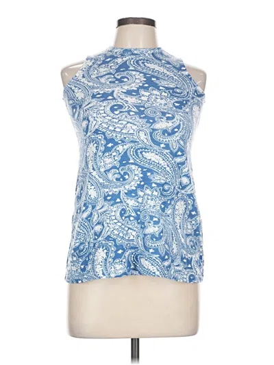 Pre-owned Simply Noelle Sleeveless Blouse In Blue