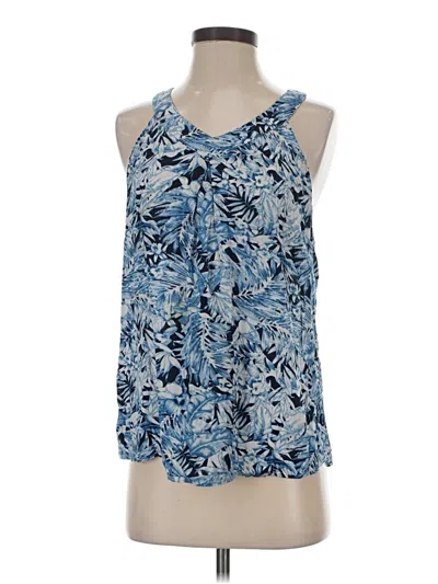 Pre-owned Simply Noelle Sleeveless Blouse In Blue