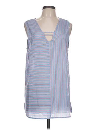 Pre-owned Simply Noelle Sleeveless Blouse In Blue