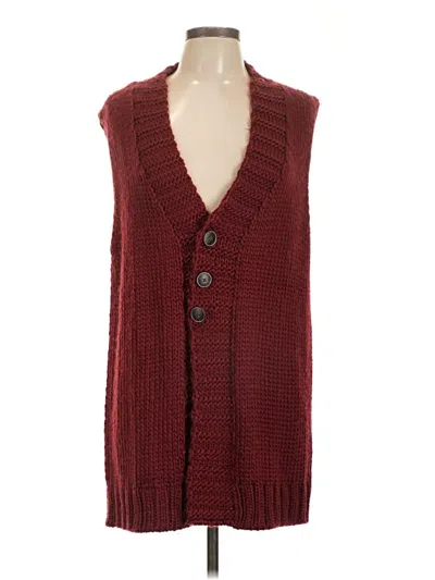 Simply Noelle Sweater Vest In Burgundy