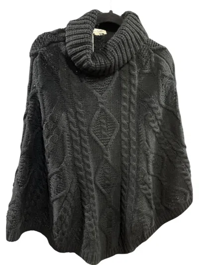 Simply Noelle Women's Campfire Cape Poncho In Black