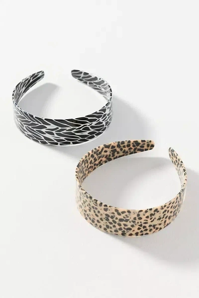 Simply Nova Headbands, Set Of 2 In Animal Print