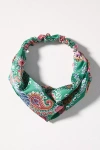 Simply Nova Satin Floral Headband In Green