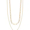 SIMPLY RHONA ADORNED LAYERED FRESHWATER PEARL NECKLACE IN 18K GOLD PLATED STAINLESS STEEL