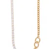 SIMPLY RHONA ALLURE STONE CHUNKY CHAIN NECKLACE IN 18K GOLD PLATED STAINLESS STEEL