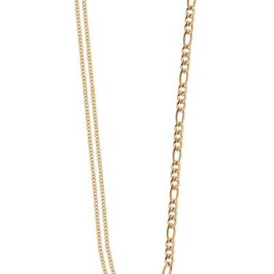 Simply Rhona Chic Fusion Pearl Necklace In 18k Gold Plated Stainless Steel