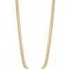 SIMPLY RHONA CRYSTAL STONE HERRINGBONE CHAIN NECKLACE IN 18K GOLD PLATED STAINLESS STEEL