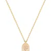 SIMPLY RHONA DECEMBER MONTH ENGRAVED FLOWER PENDANT IN 18K GOLD PLATED STAINLESS STEEL