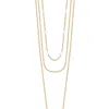 SIMPLY RHONA EXQUISITE LAYERED PEAL NECKLACE IN 18K GOLD PLATED STAINLESS STEEL