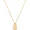 SIMPLY RHONA JANUARY MONTH ENGRAVED FLOWER PENDANT IN 18K GOLD PLATED STAINLESS STEEL