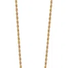 SIMPLY RHONA TWISTED ROPE 18" CHAIN NECKLACE IN 18K GOLD PLATED STAINLESS STEEL