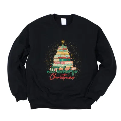 Simply Sage Market All Booked For Christmas Sparkle - Women's Graphic Sweatshirt In Multi