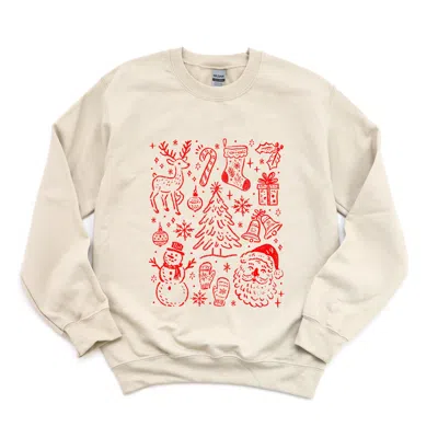 Simply Sage Market Christmas Chalk Icons - Women's Graphic Sweatshirt In Black