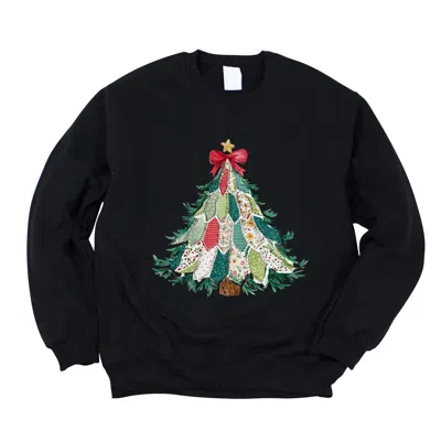 Simply Sage Market Christmas Tree Stitched - Women's Graphic Sweatshirt In Multi
