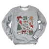 Simply Sage Market Christmas Vibes Sketched - Women's Graphic Sweatshirt In Pink