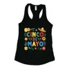 Simply Sage Market Cinco De Mayo Icons - Women's Graphic Racerback Tank Top In Black
