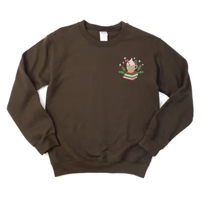 Simply Sage Market Embroidered Hot Cocoa Books - Women's Graphic Sweatshirt In Gold