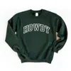 Simply Sage Market Embroidered Howdy Varsity Outline - Women's Graphic Sweatshirt In Green