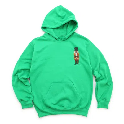 Simply Sage Market Embroidered Nutcracker - Women's Graphic Hoodie In Green