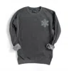 Simply Sage Market Embroidered Snowflake - Women's Garment Dyed Graphic Sweatshirt In Multi