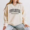 Simply Sage Market Embroidered Sweater Weather - Women's Lightweight Garment Dyed Sweatshirt In Multi