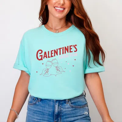 Simply Sage Market Galentine's Social Club Glitter - Women's Garment Dyed Graphic T-shirt In Multi