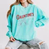 Simply Sage Market Galentine's Social Club Glitter - Women's Lightweight Garment Dyed Sweatshirt In Multi