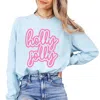 Simply Sage Market Holly Jolly Outline Puff - Women's Graphic Sweatshirt In Blue