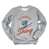 Simply Sage Market I'd Rather Be Skiing - Women's Graphic Sweatshirt In Multi